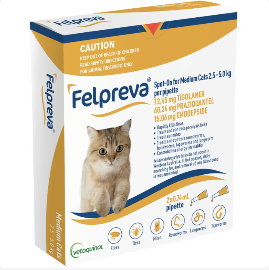 Felpreva Medium Cats 2.5-5kg Spot-On
