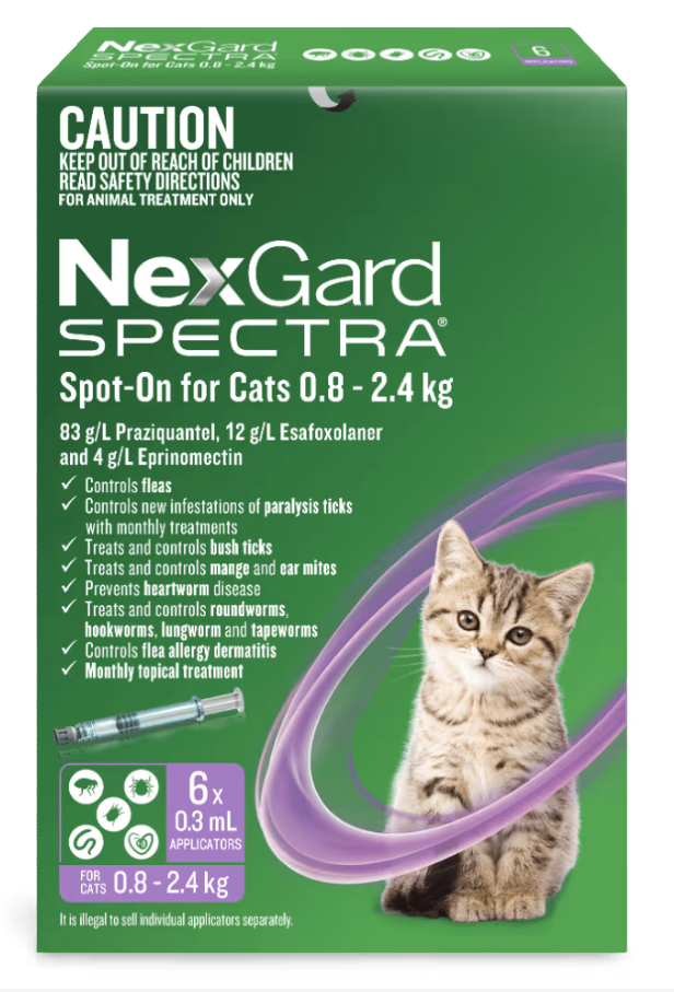 Nexgard Spectra Spot-On For Cats 0.8-2.4kg
