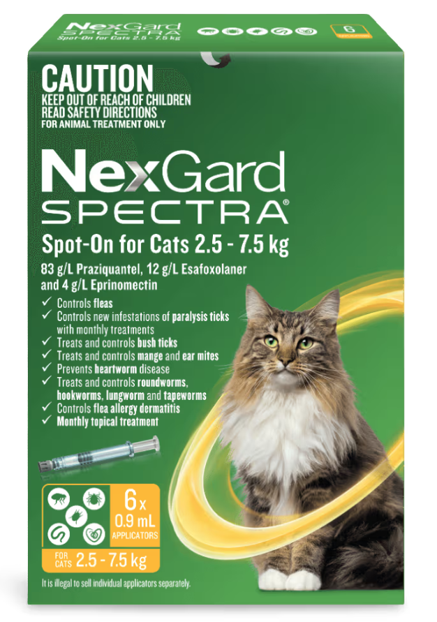 Nexgard Spectra Spot-On For Cats 2.4-7.5kg