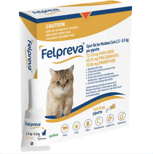 Felpreva Medium Cats 2.5-5kg Spot-On